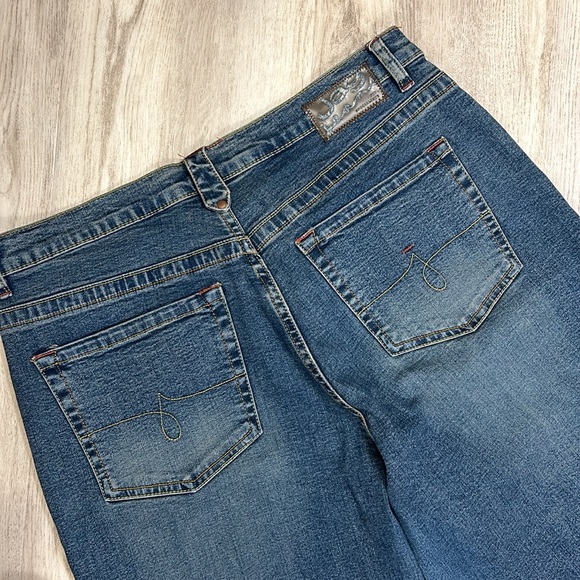 Vintage 90s Y2K JAG Embroidered Denim Wide Leg Flare Jeans / Women’s Sz 16 XL - Picture 6 of 13